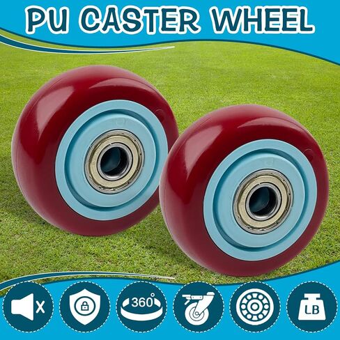 8 Pcs 3 Inch Push Cart PU Caster Kits, Shelf Replacement 3" Casters, Cargo Elevator Front Casters, Replacement Casters for Platform Trucks, Snow Blower, Grill 3" x 1.25" Casters 3/8" Axle in Saudi Arabia