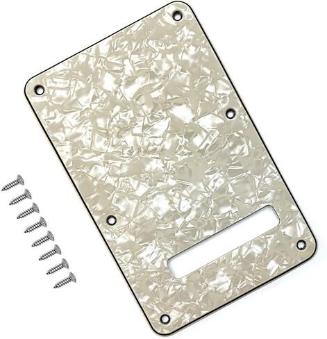 Guitar Back Plate Compatible with Strat/Stratocaster Tremolo Cavity Cover, Tremolo Cover with Pickguard featuring 6 Screws(Green) in Saudi Arabia