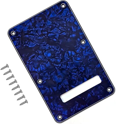 Guitar Back Plate Compatible with Strat/Stratocaster Tremolo Cavity Cover, Tremolo Cover with Pickguard featuring 6 Screws(Green) in Saudi Arabia