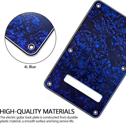 Guitar Back Plate Compatible with Strat/Stratocaster Tremolo Cavity Cover, Tremolo Cover with Pickguard featuring 6 Screws(Green) in Saudi Arabia