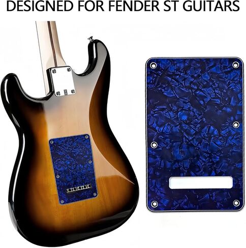 Guitar Back Plate Compatible with Strat/Stratocaster Tremolo Cavity Cover, Tremolo Cover with Pickguard featuring 6 Screws(Green) in Saudi Arabia