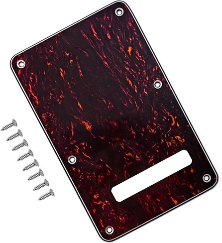 Guitar Back Plate Compatible with Strat/Stratocaster Tremolo Cavity Cover, Tremolo Cover with Pickguard featuring 6 Screws(Green) in Saudi Arabia