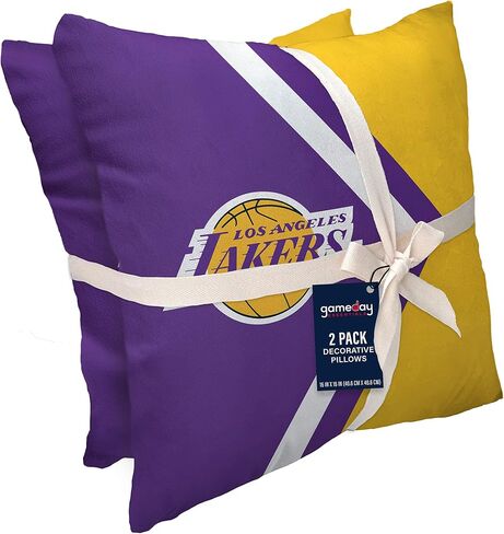 Officially Licensed NBA Side Arrow Poly Span 2 Pack Throw Pillows, 16" x 16" in Saudi Arabia