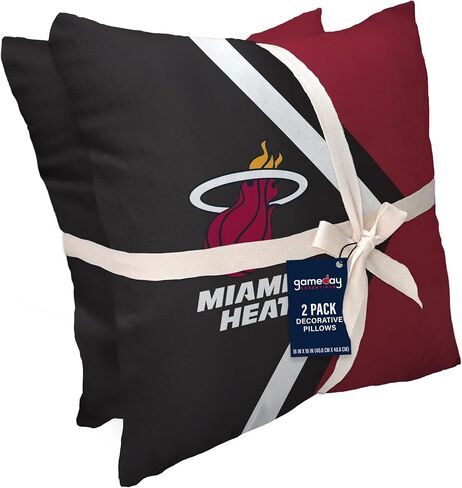 Officially Licensed NBA Side Arrow Poly Span 2 Pack Throw Pillows, 16" x 16" in Saudi Arabia