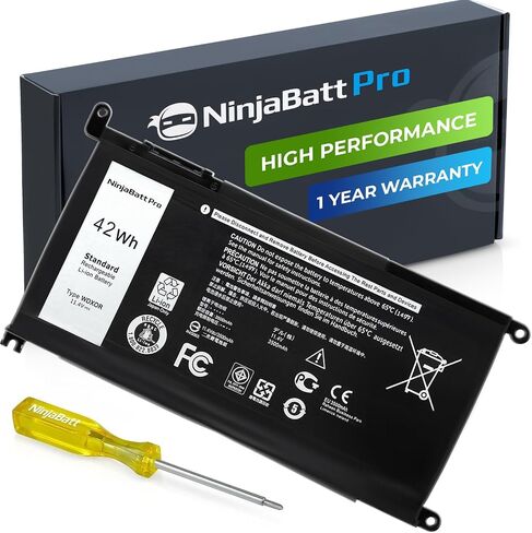 NinjaBatt بطارية لديل WDX0R YRDD6 P69G FW8KR انسبايرون 13 14 15 17 5000 7000 سلسلة، 7573 7378 5567 7579 5767 5379 5579 7375 5584 7569 5579 5368 7368 7278 73 75 5770 5482 5378 - [42 واط ساعي/11.4 فولت] in Kuwait