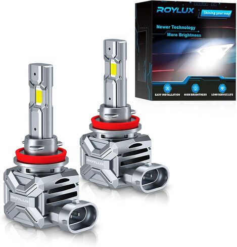 مصباح الضباب ROYLUX 9003 H4، 24000LM 600% سطوع عالٍ 6000K أبيض بارد للرياضات القوية ATV UTV، عبوة من 2 in Kuwait