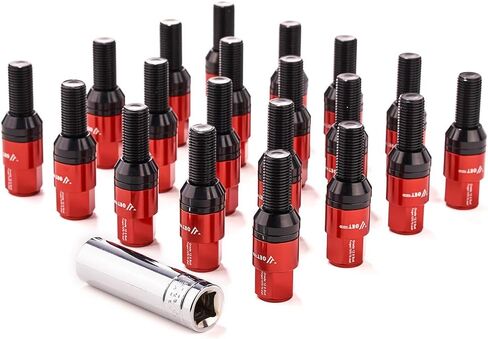 20 قطعة من مسامير العروة M14x1.5 مع مقعد كروي بطول ساق 28 مم، متوافق مع A3 A4 A6 A8 S4 S6 S8 TT Jetta Allroad VW Quattro Golf Tiguan Passat ومعظم Ben.Z in Kuwait