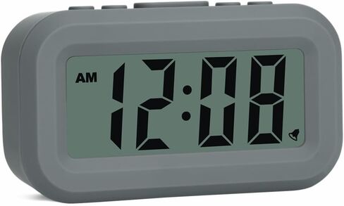 FAMICOZY Small Digital Alarm Clock,Easy to Read,Simple Operation,Constant Backlight On/Off,Crescendo Alarm,9 Min Snooze,12/24Hr,Bedside Travel Alarm Clock,AAA Battery Operated,Black in Kuwait