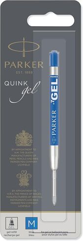 PARKER Gel Pen Refill | Medium Tip (0.7mm) | Blue QUINK Ink | 1 Count in Saudi Arabia