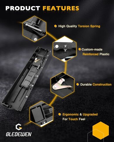 Interior Door Handle Black, Compatible With 1988-2012 Freightliner Classic XL, Classic, FLD112, FLD120, FLD120SD, FLD132, Front Left Driver Side, Replace# 761-5209, 7615209 Inside Door Repair Handle in Saudi Arabia