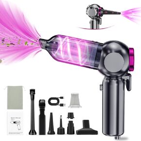 Handheld Car Vacuum Portable Cordless:16000PA high Power car vacum & Air Duster, 9 in 1 Portable mini Cordless vacuums with LED Light, Hand held vacuume for car Home Office