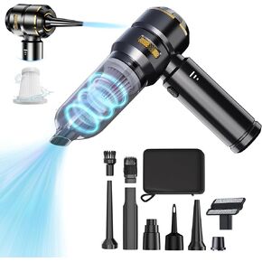4 in 1 Portability car Vacuum Cleaner，Pure Copper Brushless Motor, 9000mAH Rechargeable Handheld Cordless Vacuum Cleaner, 21,000Pa Super Suction Power for Quick Cleaning of Cars, Homes and Pets