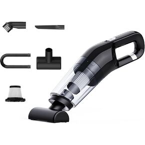 YIKANGHENG Car Vacuum Cleaner, 5 in 1 Black 13.8 Inch x 4.33 Inch x 3.54 Inch 10000PA Suction 120W Rechargeable Type for Car, Home and Office (Black)