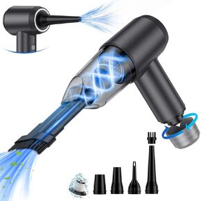 Handheld Vacuum,6-in-1 18000PA High Power Vacuum Cleaner/Air Duster,Portable Mini Vacuum Cleaner with Brushless Motor,Car Window Breaker and Seatbelt Cutter for Car Home(Grey)