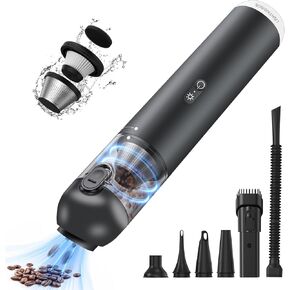 Cordless Handheld Car Vacuum Cleaner - 15000PA Portable Vacuum with LED Light & HEPA Filter, Blow & Suction 2 in 1 Small Hand Held Cleaner for Car Detailing, Pet Hair, Home, Office