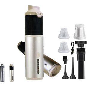 POWERATION PORCTION PORCTION POWERATION POWERTY 19000PA مع محرك بدون فرش ، مكنسة صغيرة ميدانية مع مرفقات متعددة ، 3 أوضاع شفط ، قابلة لإعادة الشحن (أسود)