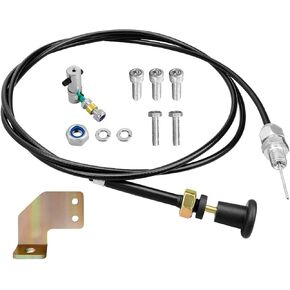 استبدل P7100 Fuel Fuel Shot Off الملف اللولبي مع كابل مجموعة قوسين لـ P-Pump Cummins Dodge 12V 6BT 4BT