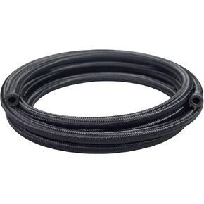 6AN Fuel Line, AN6 Braided Fuel Hose Nylon CPE 10FT Black