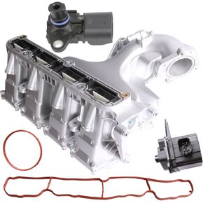 MITZONE Aluminum Intake Manifold w/Runner Control Valve & Air Pressure Sensor Compatible with 2007-2017 Chrysler Sebring Dodge Avenger Sedan Caliber Hatchback Jeep Compass Patriot 2.4L 2.0L 4884495AK