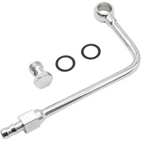 UOIENRT 8126 Chrome Fuel Line Single-Feed Line Kit with 3/8 Barb Fitting, Replacement for Mitsubishi i-MiEV ES 4-Door Battery EV 2012, Replaces 8126