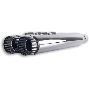 SHARKROAD 4" Chrome Slip On Mufflers for Harley Touring 2017-2023 Road King, Steet Glide,Road Glide,Electra Glide Baggers,Triple Steps Mufflers, 08CB