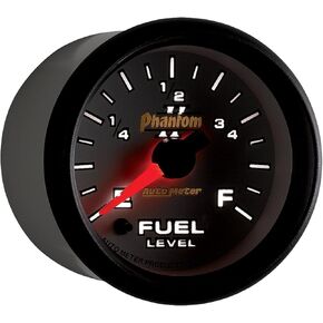 Auto Meter 7510 Phantom II 2-1/16" Universal Stepper Full Sweep Fuel Level Programmable Empty - Full Range Gauge
