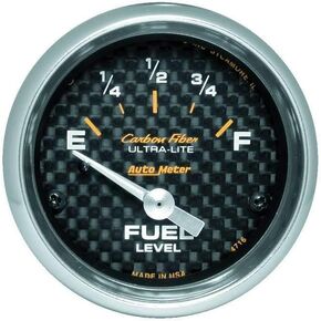 Auto Meter 4716 Carbon Fiber Electric Fuel Level Gauge