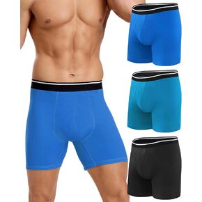 Incontinence Underwear for Men 150ML Absorbent Washable Reusable Leak Proof Cotton Protective Boxer Briefs 3 Pack (Multicolor01, Medium)