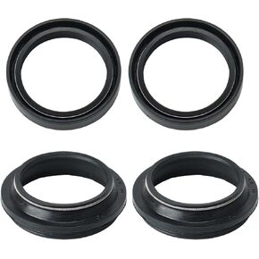 Fork Oil Seal & Dust Seal Compatible with Harley Road King/Electra Glide/Heritage Softail/Road Glide（Black）
