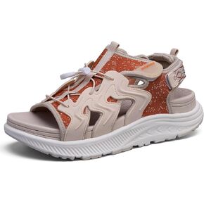 WateLves Womens Orthopedic Walking Sandals Summer Casual Outdoor Hiking Water Platform Sandals with Adjustable Strap Comfortable Plantar Fasciitis Arch Support