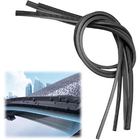 4PCS Car Windshield Wiper Blades Refills, 24" DIY Adjustable Boneless Insert Rubber Strip, Universal Auto Frameless Window Wiper Strip Replacement Accessory for SUV Truck (24 Inch)