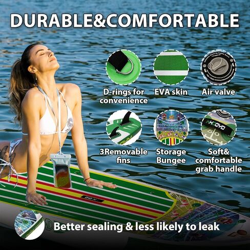 لوح مجداف قابل للنفخ مقاس 11 × 33 × 6 بوصة، لوح يوجا مع ملحقات SUP متينة للبالغين والشباب، لوح مجداف متعدد الاستخدامات in Saudi Arabia