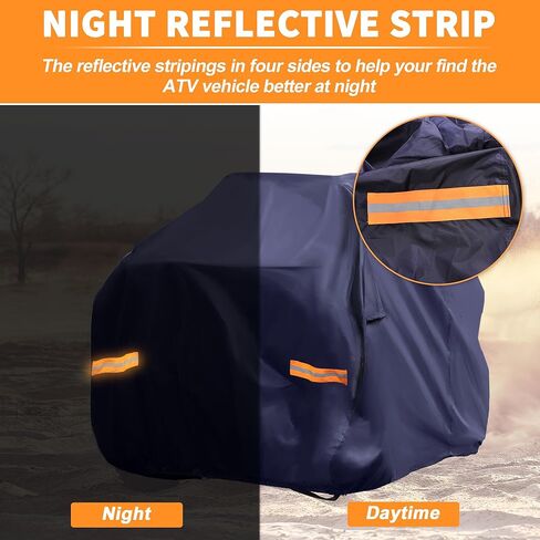 X AUTOHAUX ATV Cover for Can-am Outlander MAX XT DPS/XT-P Waterproof 4 Wheelers Quad Cover Outdoor Sun Rain Storage Protection 210D-PU Black 240x122x135cm in Saudi Arabia