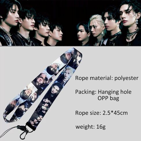 YiYiXiXi Stray-Kids New Album Lanyard Keychain Accessories Gift Merch for Fans(Purple) in Saudi Arabia
