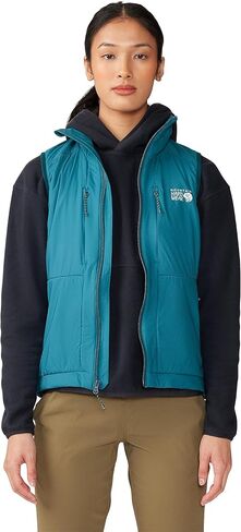 سترة دافئة للنساء من Mountain Hardwear KOR Airshell، أسود، L in Kuwait
