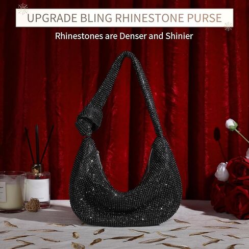 UBORSE معقود حجر الراين محفظة للنساء حقيبة سهرة رسمية الزفاف مخلب المحفظة سباركلي حفلة موسيقية كوكتيل حقيبة يد in Kuwait