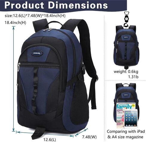 Kids School Backpack For Boy And Girl,Large Capacity High Middle Elementary Primary Students Teens Sports Bookbag (Red) in Kuwait