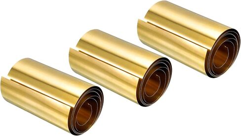 uxcell Brass Sheet Roll, 0.04x100x1000mm Brass Foil Roll Brass Strip Gold for Crafts, Electrical Repairs, Grounding in Saudi Arabia