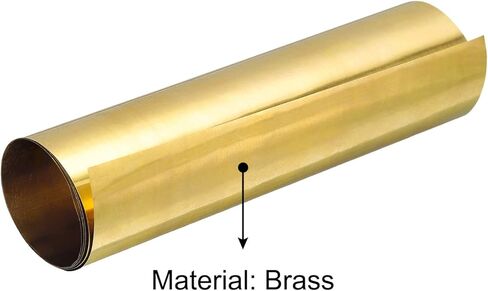 uxcell Brass Sheet Roll, 0.04x100x1000mm Brass Foil Roll Brass Strip Gold for Crafts, Electrical Repairs, Grounding in Saudi Arabia