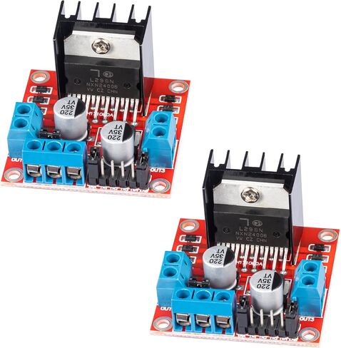 L298N Motor Driver Dual H Bridge Chip DC Controller Stepper Board Module for Arduino Smart Car Power UNO MEGA R3 Mega2560 (Pack of 6pcs) in Saudi Arabia