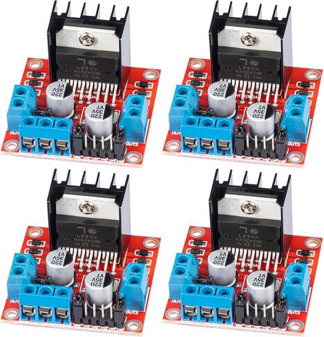 L298N Motor Driver Dual H Bridge Chip DC Controller Stepper Board Module for Arduino Smart Car Power UNO MEGA R3 Mega2560 (Pack of 6pcs) in Saudi Arabia