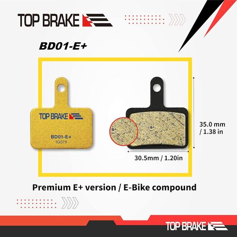 Top Brake Disc Mountain Bike Brake Pads for Shimano Deore M515 M525 TRP Hylex TEKTRO Orion | MTB, Downhill, Trail bikes| Ceramic Compound, Silent option,Performance version, Red (PIN Included) in Kuwait