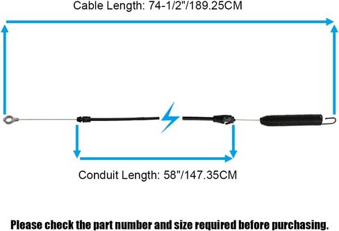 Diskary 584243501 Clutch Cable لـ Poulan Husqvarna Craftsman Jonsered Ariens 21548470 917986340 CARN TRACTION REPPRINC in Kuwait