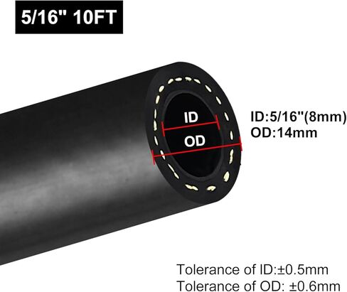 5/16 "خرطوم الوقود الغاطس E85 في خط الخزان SAE 30R10 لأنظمة وقود السيارات 1ft 300psi in Kuwait