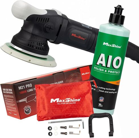 Maxshine 21mm رمي ، 6 "لوحة M21 Pro Dual Action Polisher - 6 سرعات ، 5/16" -24 مؤشر ترابط - أداة تفصيل تلقائي للتصوير ، حماية الطلاء ، إصلاح دوامة وخدش ، تألق لامع ، ترميم in Saudi Arabia