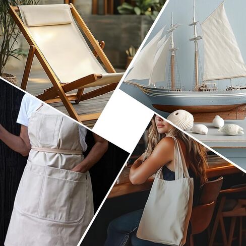 Cotton Canvas Fabric 60x40 Inches, Thick Canvas Fabric, 10oz, Suitable for Painting, Sewing, Bag,Crafts, Embroidery, Handmade Home Decor (Black) in Kuwait