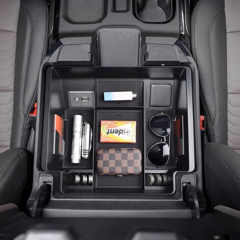 TACORBO Center Console Full Organizer Tray Compatible with Refreshed 2022-2023 2024 2025 Silverado/Sierra 1500,2024 2025 Chevy Silverado/GMC Sierra 2500HD 3500HD,Front Bucket Seats Only in Saudi Arabia