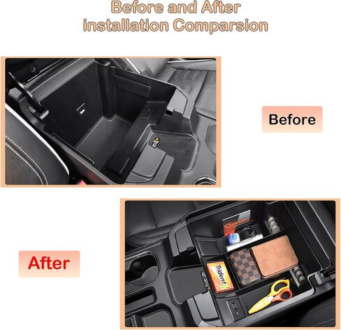 TACORBO Center Console Full Organizer Tray Compatible with Refreshed 2022-2023 2024 2025 Silverado/Sierra 1500,2024 2025 Chevy Silverado/GMC Sierra 2500HD 3500HD,Front Bucket Seats Only in Saudi Arabia