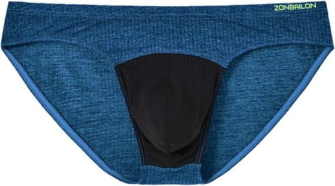 ZONBAILON Men's Striped Underwear Soft Breathable with Tiny Holes Sweat Absorbing Bulge Contour and Ball Pouch Male Briefs in Kuwait