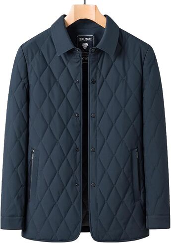 Mens Jacket Lightweight Spring Fall Warm Coat Business Casual windbreaker Jacket Quilted jackets for Men in Saudi Arabia